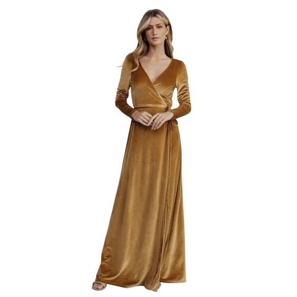 Baltic Born Gold Wrap Dress - Picture 1 of 12